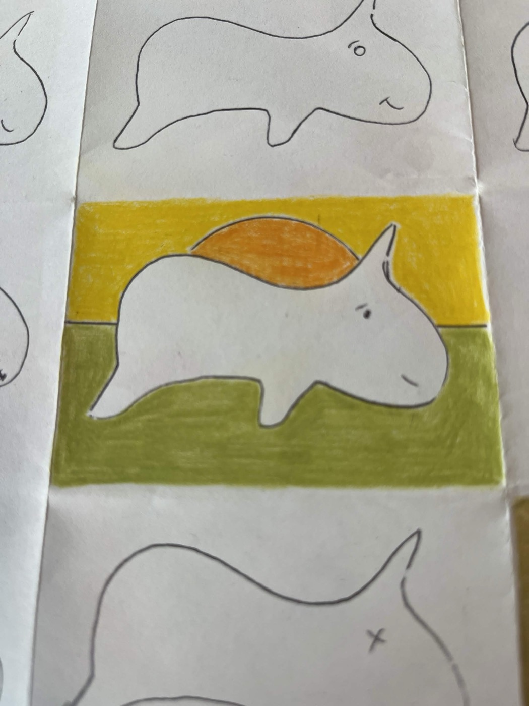 Hand-drawn Nabi at sunset
